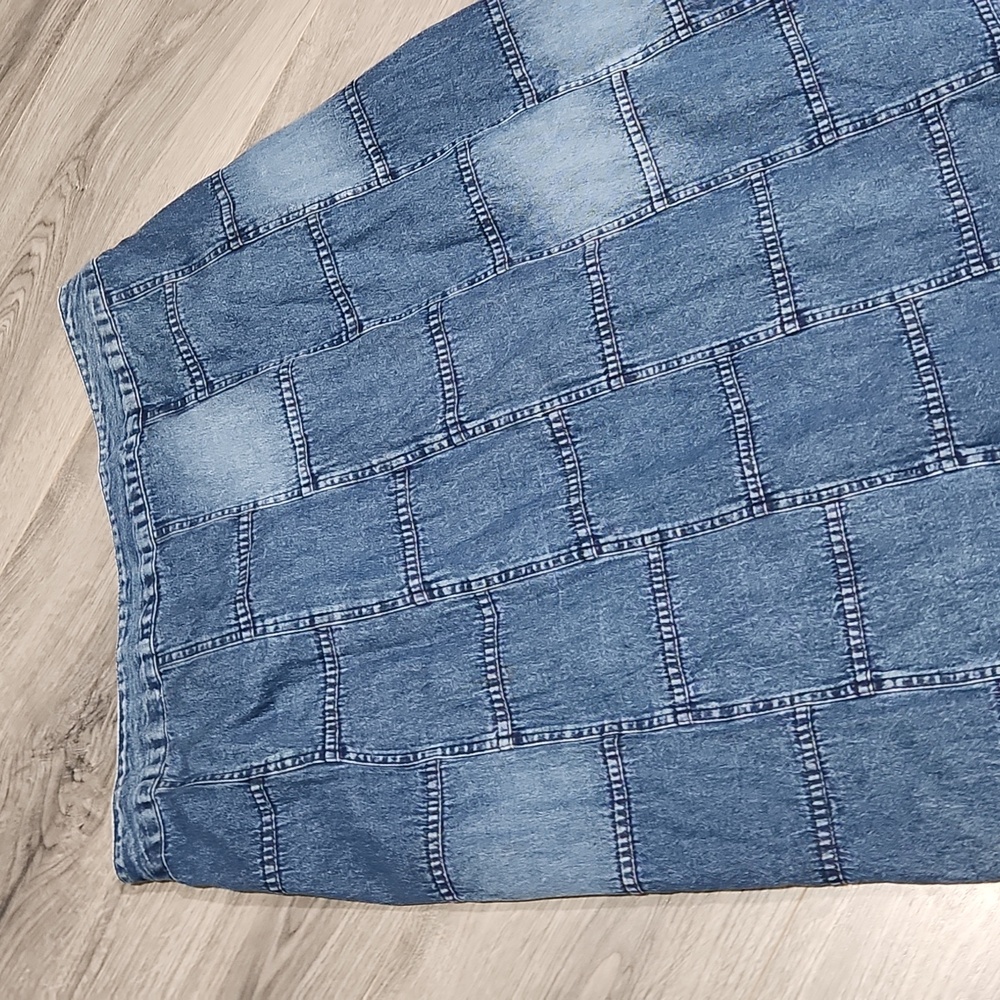 Studio West Patchwork Denim Maxi Skirt - image 2
